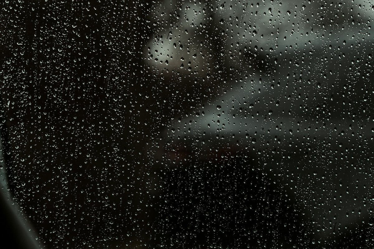 water droplets on glass window